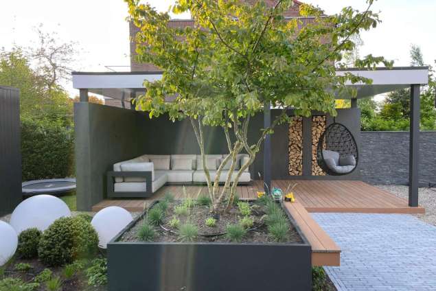 luxe tuin aanleggen het ontwerp is gemaakt door Erik van Gelder