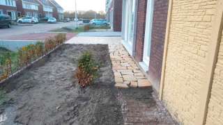 flagstone yellow brazil udenhout leggen in de tuin 