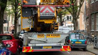 omgevallen boom opruimen door storm in Amsterdam