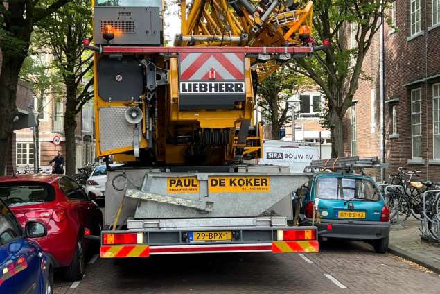 omgevallen boom opruimen door storm in Amsterdam