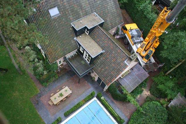 lucht foto op 50 meter hoogte. uitzicht Vught Helvoirt Tilburg Breda Waalwijk Den Bosch Eindhoven