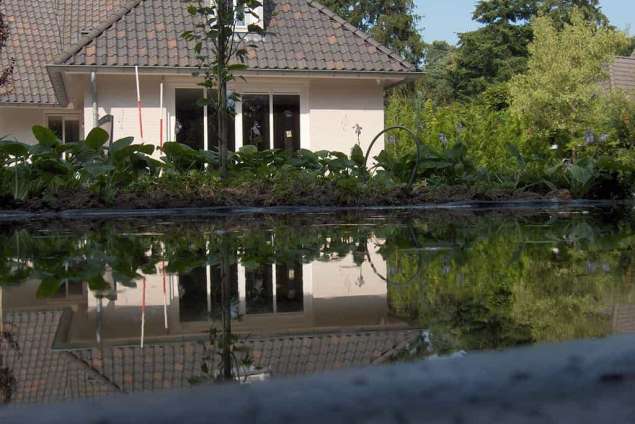 uitzicht op de vijver van uit de woonkamer vught tilburg eindhoven waalwijk breda 