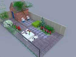 Moderne 3 D tuinontwerpen desing