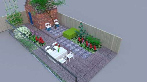 Moderne 3 D tuinontwerpen desing