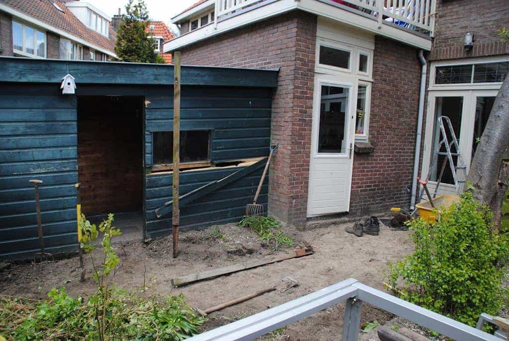 jan willem/afbreken oude schuur schuur slopen en opruimen in utrecht